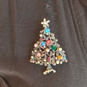 Vintage Christmas tree pin